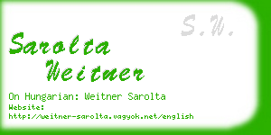 sarolta weitner business card